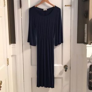 Royal blue knit dress